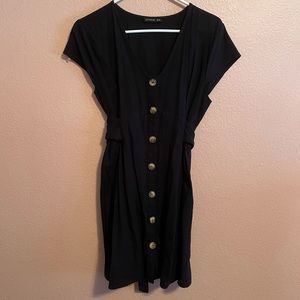 Black Buttoned Dress